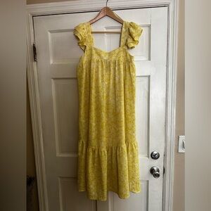 By the River Yellow Floral Sleeveless Dress